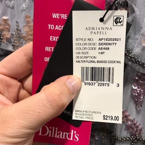 NWT!! Adrianna Papell beaded dress- STUNNING - Picture 6 of 8